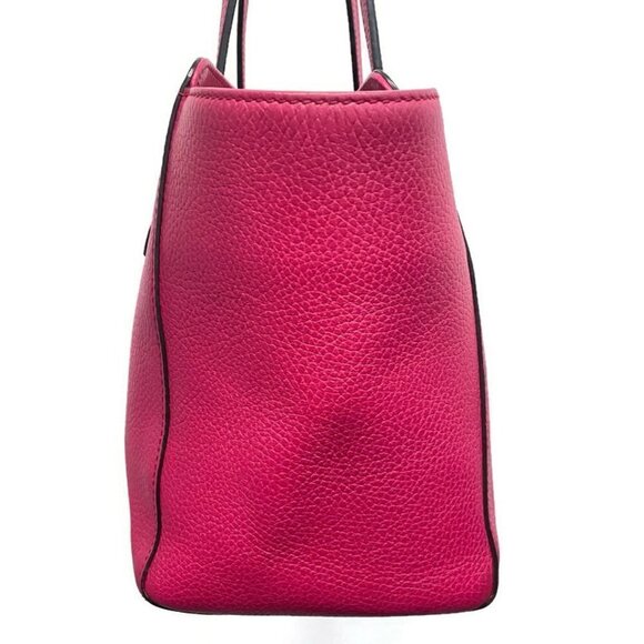 Gucci - Fuchsia Pebble Leather Medium Swing Tote - Picture 3 of 9